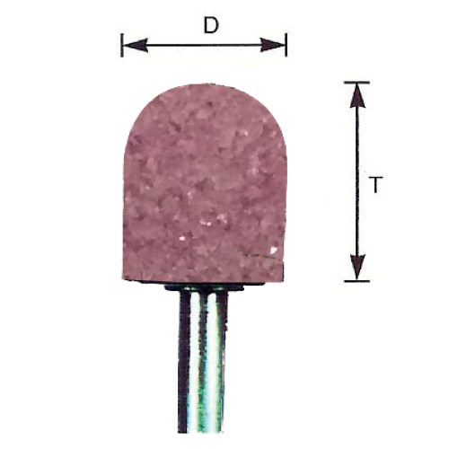 MOUNTED WHEEL, CYLINDRICAL RADIUS END TYPE, 6MM SHANK