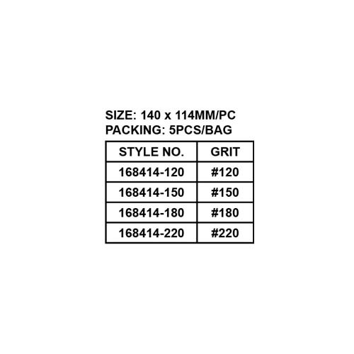 ABRASIVE MESH SHEET, 140 x 114MM/PC, 5PCS/BAG