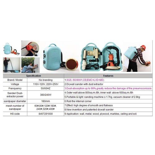 086335     MULTIFUNCTIONAL DUST FREE DRYWALL SANDER