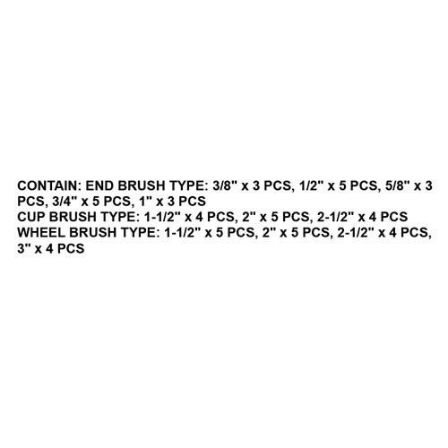 168060     50PCS WIRE BRUSHES ASSORTMENT KIT