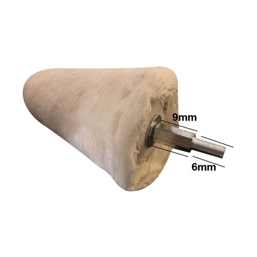 163803   MOUNTED WHEEL, COTTON, φ63 x T 78mm x L 109mm