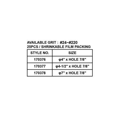 GRINDING DISC (FOR MARBLE), 25PCS / SHRINKABLE FILM PACKING