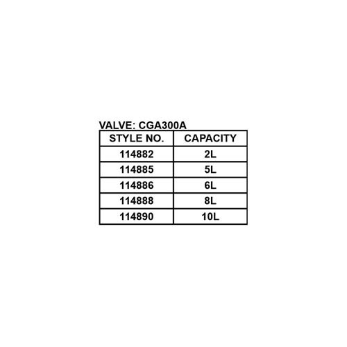 ACETYLENE CYLINDER, CGA300A VALVE