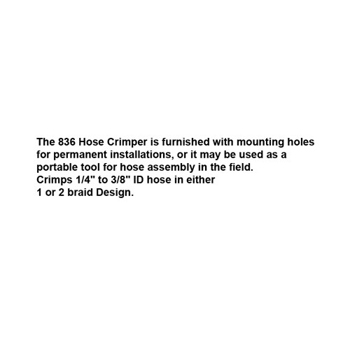 091036     HOSE CRIMPER (836)