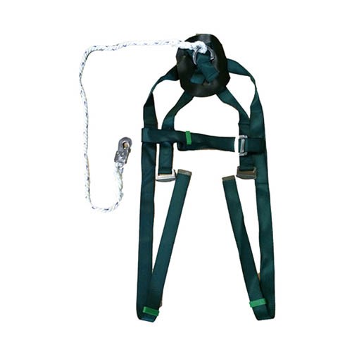 141056     PARACHUTE TYPE SAFETY HARNESS, GREEN COLOR