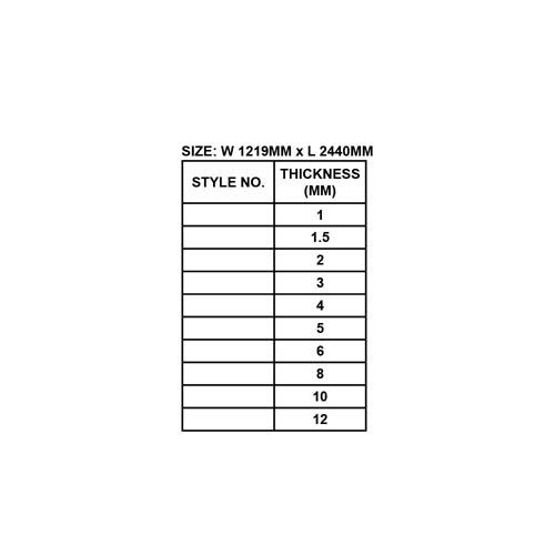 STAINLESS STEEL SHEET #316, SIZE: W 1219MM x L 2440MM