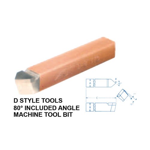 D STYLE TOOLS (MACHINE TOOL BIT), GRADE: C2
