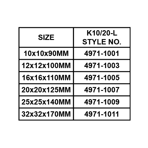 CARBIDE TIPPED TOOL BIT, DIN4971-ISO1 (LEFT)