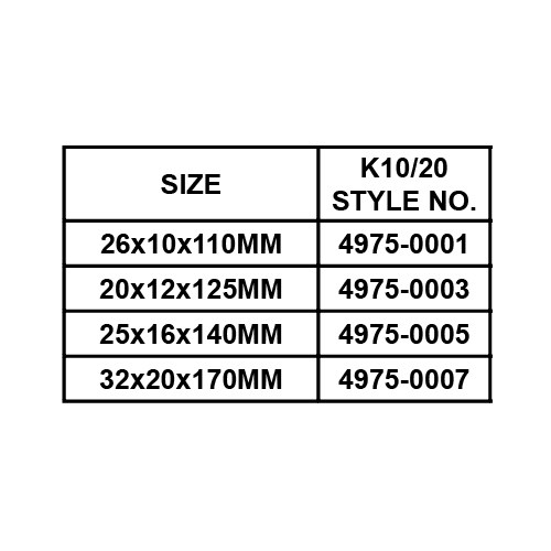 CARBIDE TIPPED TOOL BIT, DIN4975-ISO10