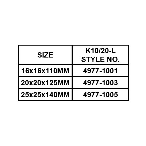 CARBIDE TIPPED TOOL BIT, DIN4977-ISO5 (LEFT)