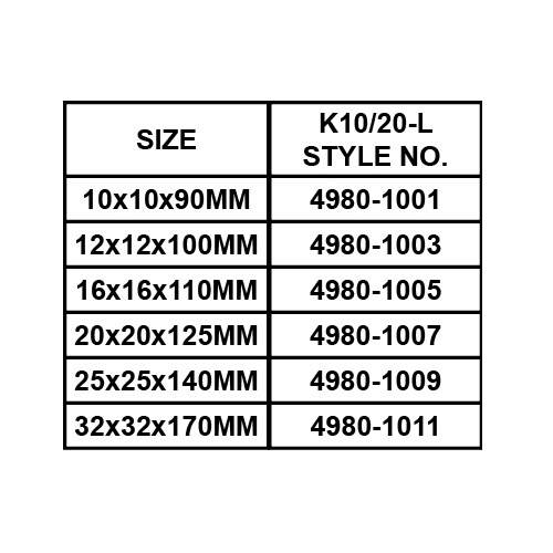 CARBIDE TIPPED TOOL BIT, DIN4980-ISO6 (LEFT)