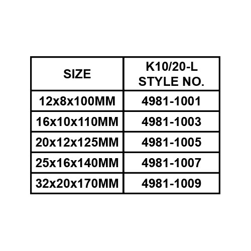 CARBIDE TIPPED TOOL BIT, DIN4981-ISO7 (LEFT)