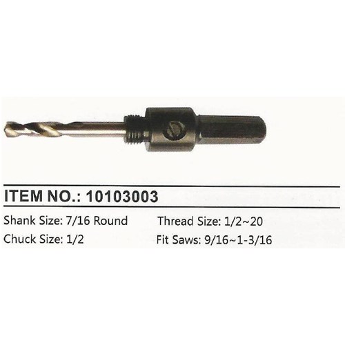 10103003 HOLE SAWS ARBOR, DRILLS & ACCESSORIES