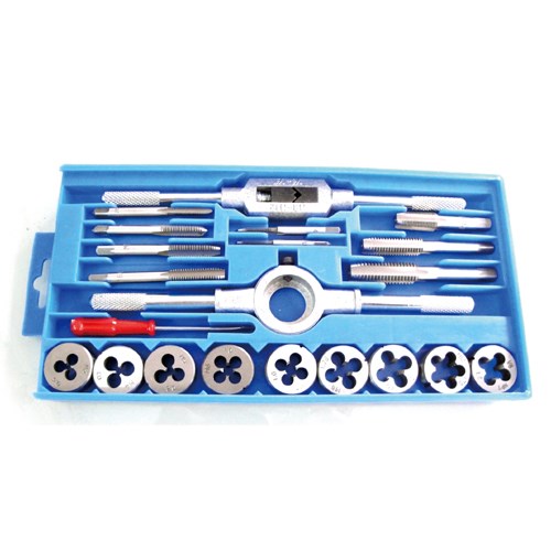 121021     21PCS HIGH CARBON STEEL TAP AND DIE KIT