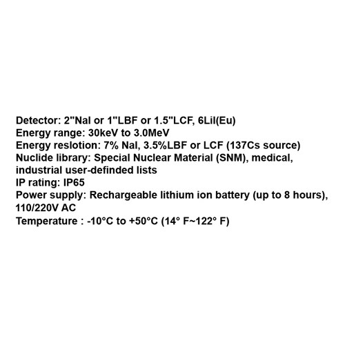 150006     PORTABLE GAMMA SPECTROMETER