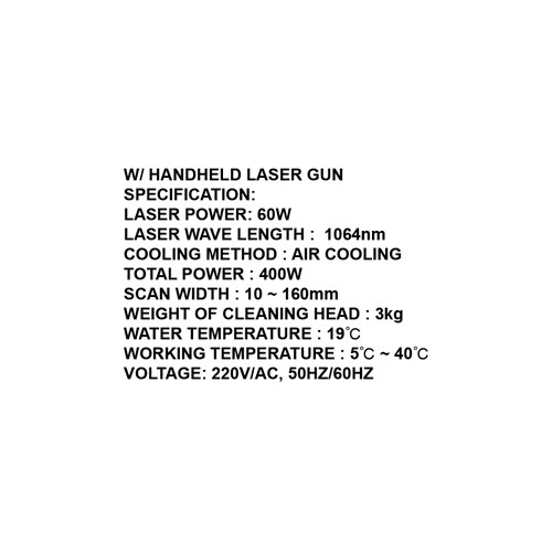 059151     FIBER LASER CLEANING MACHINE