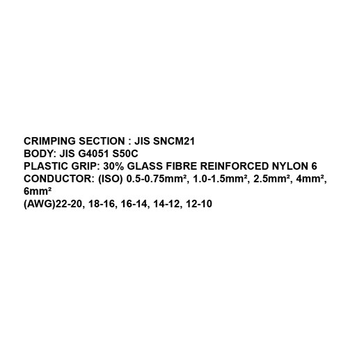 024047     8" CABLE FERRULES CRIMPING TOOL (YAC-5)