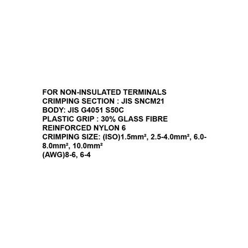 024050     HEAVY DUTY CRIMPING TOOL FOR NON-INSULATED TERMINALS (YYT-8)
