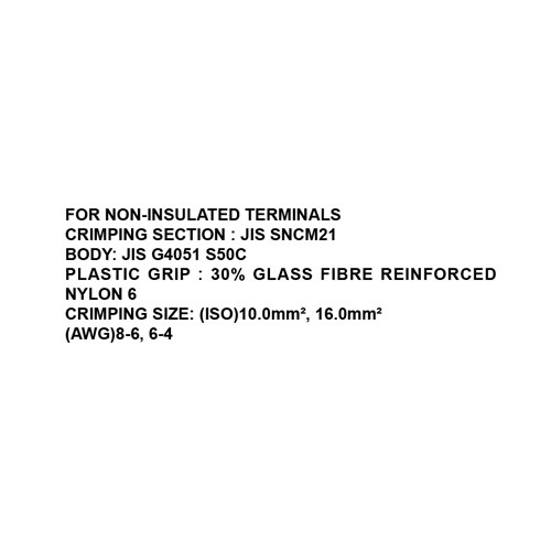 024051     HEAVY DUTY CRIMPING TOOL FOR NON-INSULATED TERMINALS(YYT-9)