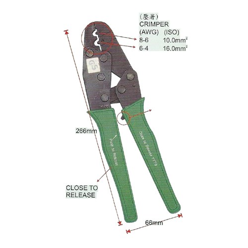 024051     HEAVY DUTY CRIMPING TOOL FOR NON-INSULATED TERMINALS(YYT-9)