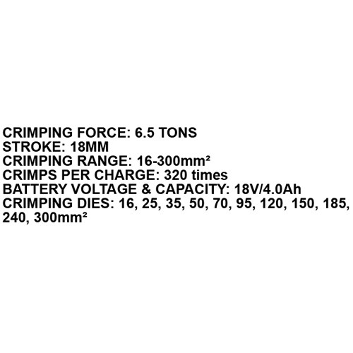 023911     CORDLESS CABLE CRIMPING TOOL