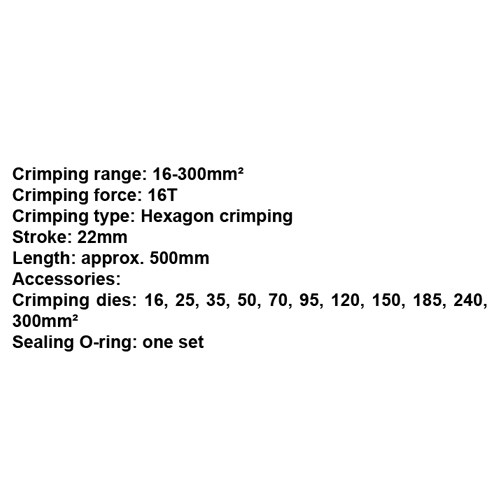 023725     HYDRAULIC CRIMPING TOOLS