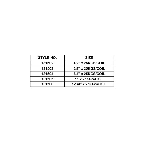 BLUE TEMPERED STEEL STRAPPING BAND, BWG 25