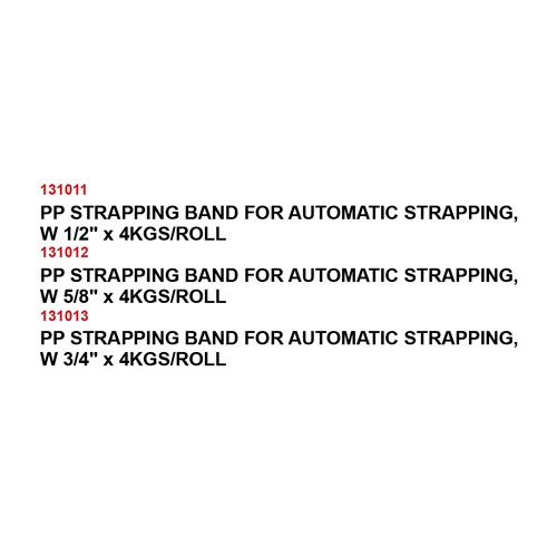 PP STRAPPING BAND FOR AUTOMATIC STRAPPING