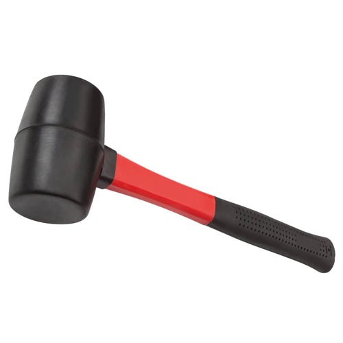 RUBBER HAMMER WITH FIBER HANDLE