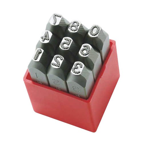 DOTTED TYPE NUMBER STAMPS