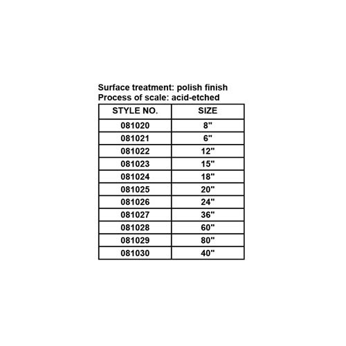 STRAIGHT STAINLESS STEEL RULER