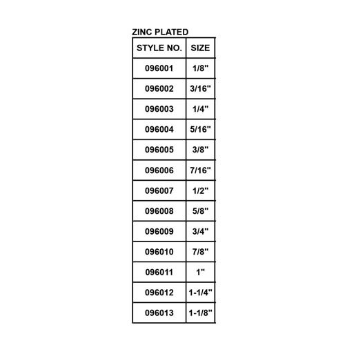WIRE ROPE CLIP, ZINC PLATED