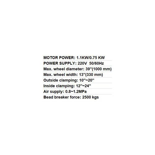 020820 (411) TIRE CHANGER