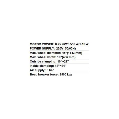 020826 (2011) TIRE CHANGER