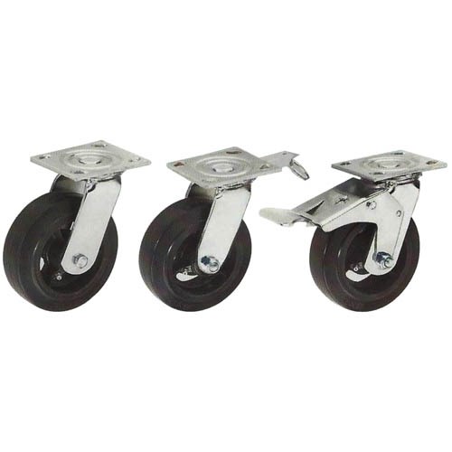 HD RUBBER MOLD-ON-STEEL CASTER WHEEL