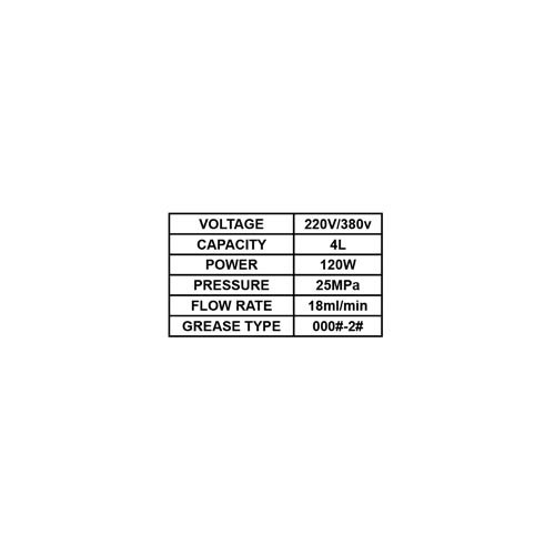 025837     ELECTRIC LUBRICATION PUMP 220V/380V, CAPACITY: 4L