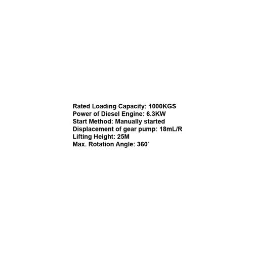 020401     HYDRAULIC MINI LIFTER WITH DIESEL ENGINE POWER