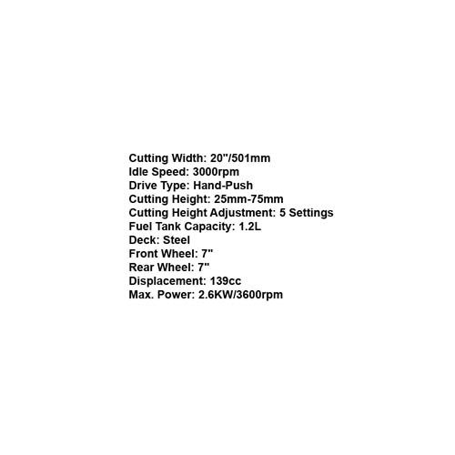 073082     20" HAND-PUSH LAWN MOWER