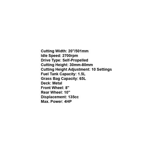 073084     20" SELF-PROPELLED LAWN MOWER