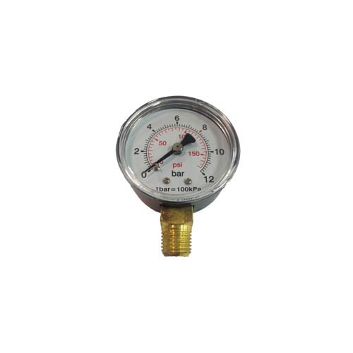 PRESSURE GAUGE FOR AIR COMPRESSOR, φ2", 1/4" NPT BOTTOM CONNECTION