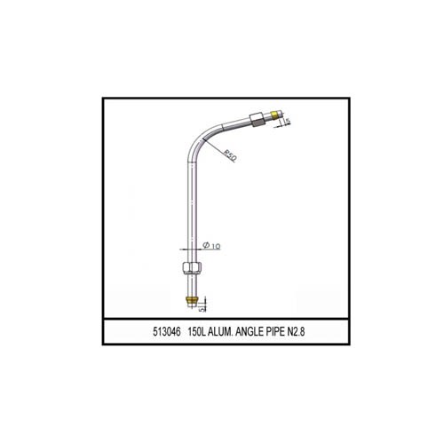 513046     150L ALUM. ANGLE PIPE N2.8