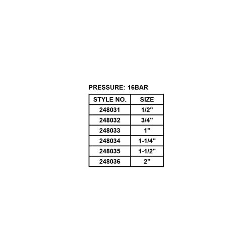 BRONZE SAFETY VALVE WITH SEALING, 16 BAR