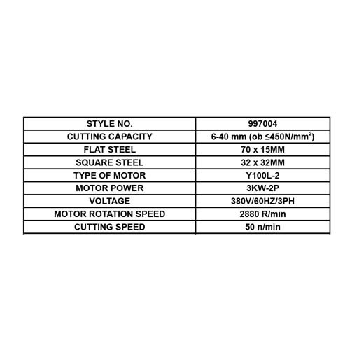 997004     REBAR CUT-OFF MACHINE