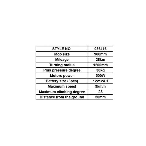 086416     FOUR WHEELS DUST PUSH CRT 12V