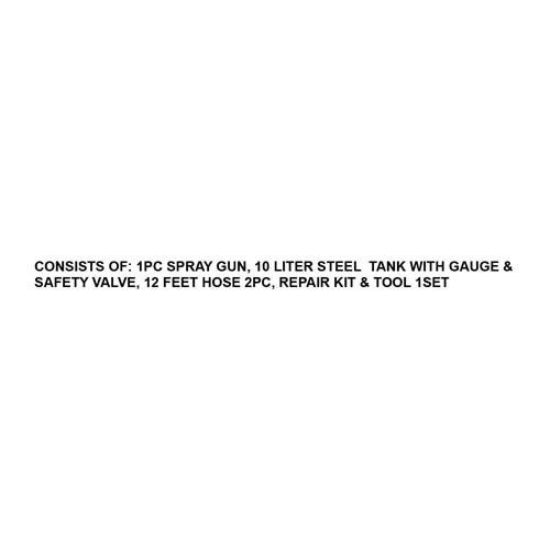 166011     MULTI COLOR INDUSTRIAL PAINT SPRAY OUTFIT, CAP.: 10L