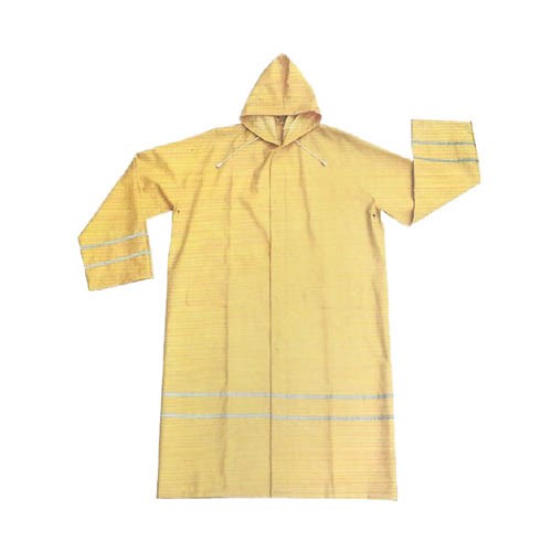 156830     0.32MM (PVC / POLYESTER. PVC / POLYESTER / PVC) LONG RAINCOAT WITH REFLECTIVE TAPE