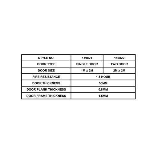 FIRE RATED DOOR WITH WHOLE ASSEMBLY