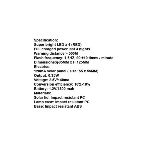 154058     SOLAR WARNING LIGHT WITH HANDLE