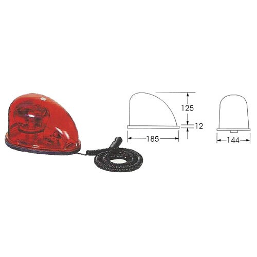 MAGNETIC WARNING LIGHT, W/CIGARETTE PLUG (CY)