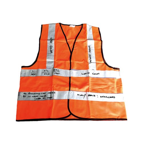 CLOTH TYPE SAFETY VEST, ORANGE COLOR (151970)